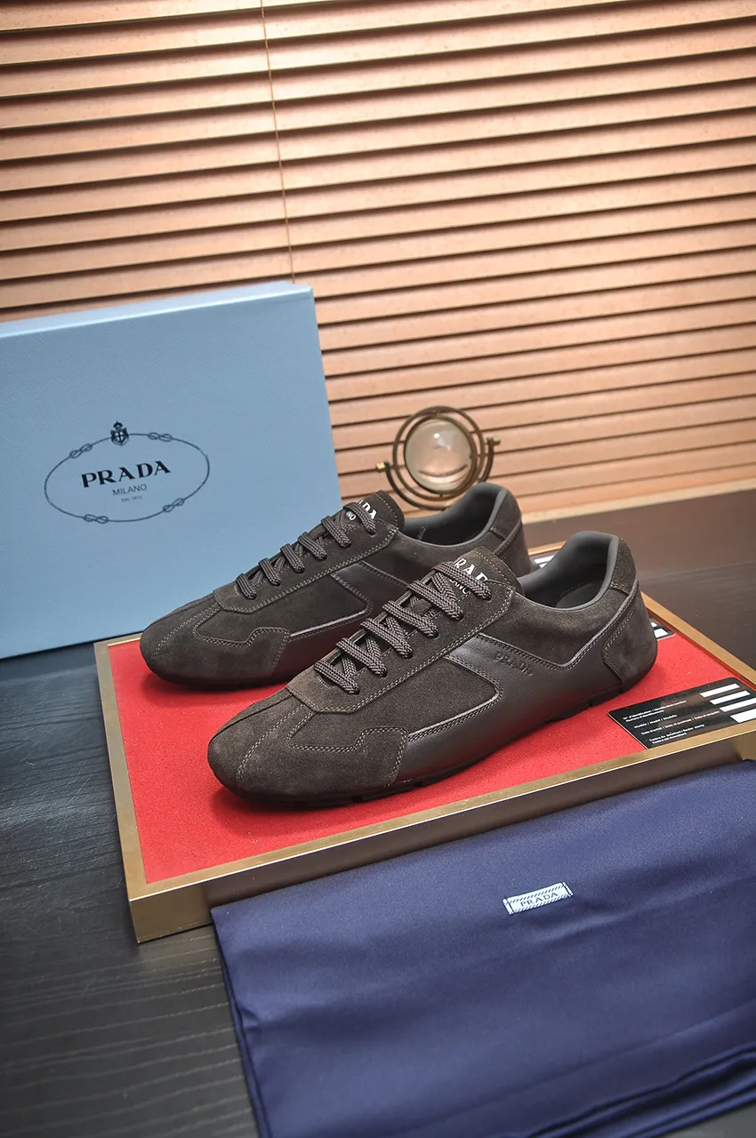 Men's shoes 💰560💶【PRADA】Couple's casual shoes, originally developed 1:1, made of high-mercerized cowhide with imported cowhide, silk sheepskin lining, rubber outsole, comfortable and soft on the feet, size for women: 35 to 41. Male 38 to 48💰🔥🔥🔥🔥🔥